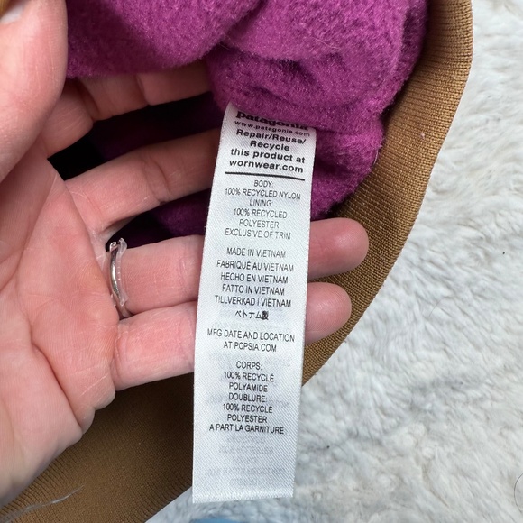 Patagonia Women's Shelled Synchilla Jacket Nest Brown & Amaranth Pink Medium - Picture 5 of 8